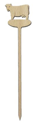 Foodpicker Kuh 13cm Holz