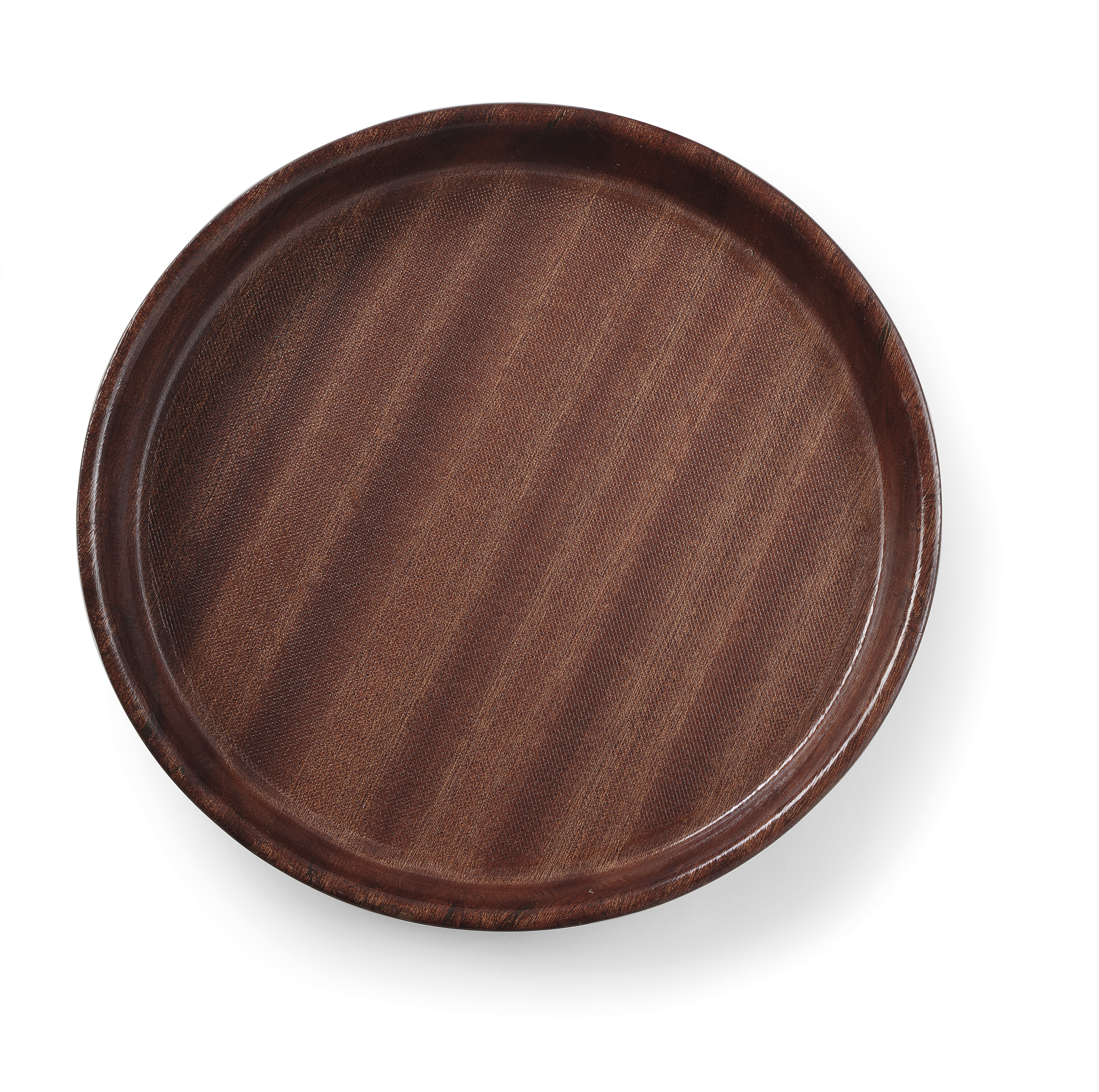 Servier-Tablett &quot;Woodform&quot; Mahagoni rund 420mm, hoch, rutschfest