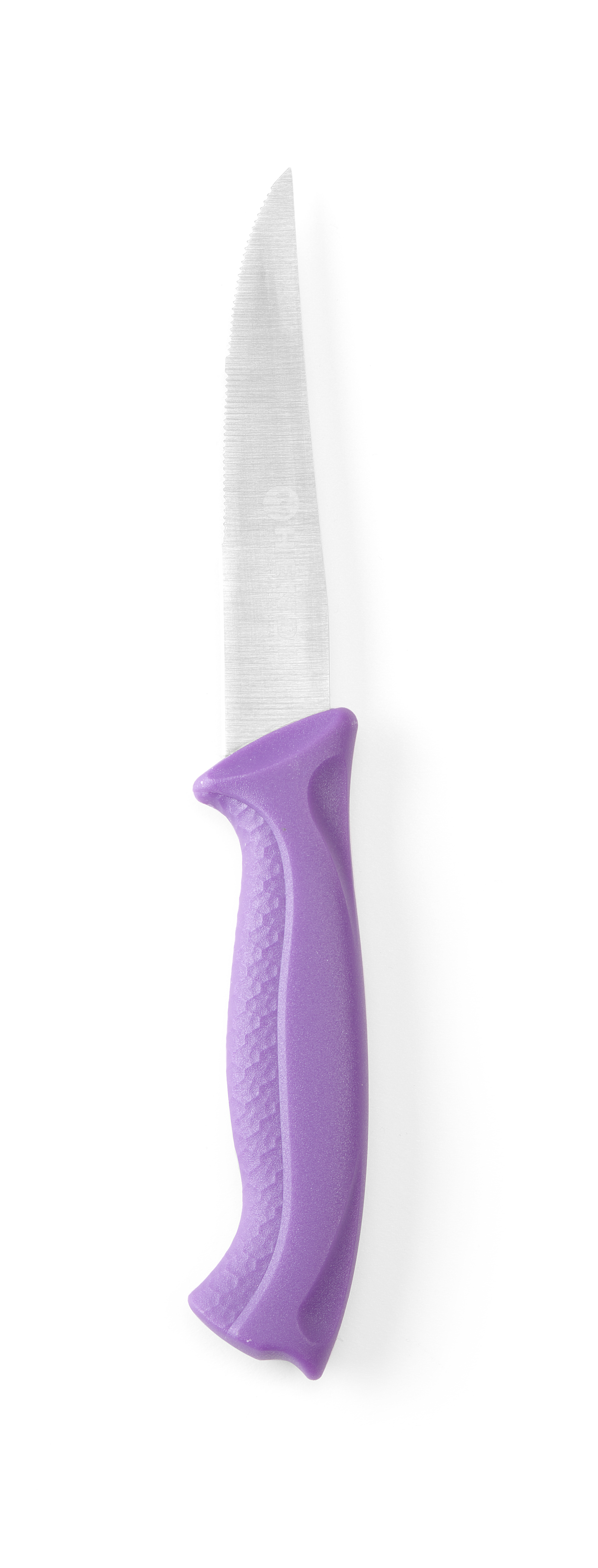 Universalmesser HACCP violett gezackt mit Kunststoffgriff 100/205 mm, 1.2 St&#228;rke