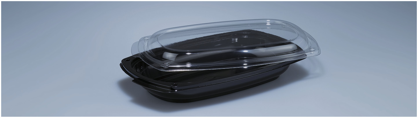 Abdeckhaube glasklar RPET,  295x190x30mm, oval