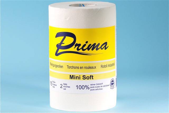 Mini-Reinigungsrolle &#39;Prima Soft&#39; 2-lg. 57lfm