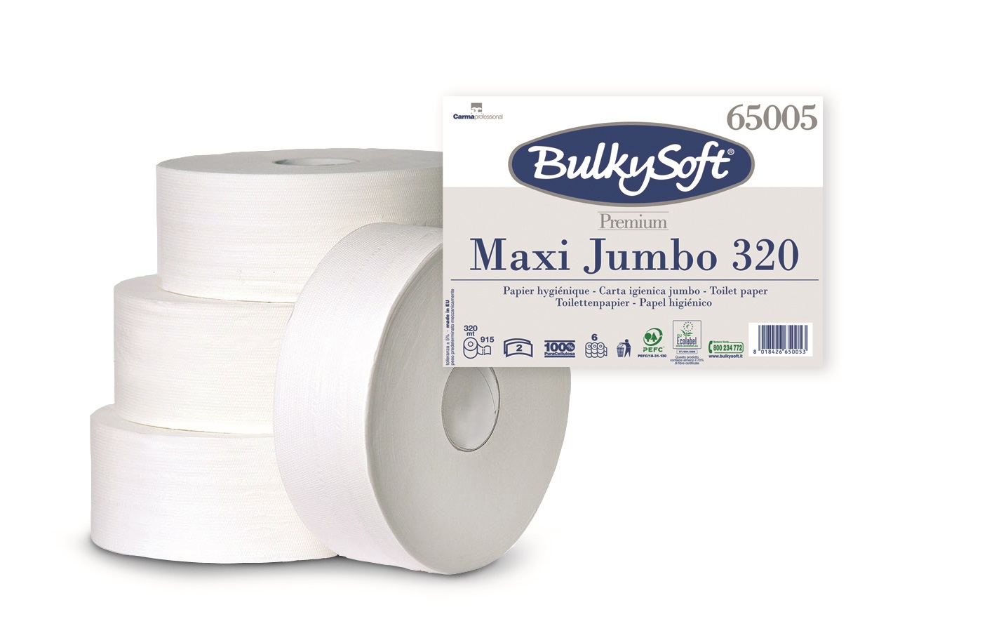 Toilettenpapier Maxi-Jumborollen BulkySoft 2-lg. &#216; 24.5cm