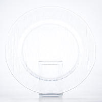 Glas-Teller flach 32cm, New Alluminium