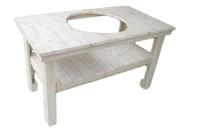 Holztisch mit Radsatz zu Keramik-Holzgrill GRILLEGG Ø46 + Ø52cm