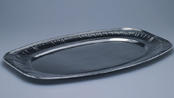 ALU-Platte silber 360x550mm, oval gross