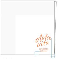 Cocktail-Serviette Dolce Vita  weiss 24x24cm 2-lg. 1/4-Falz
