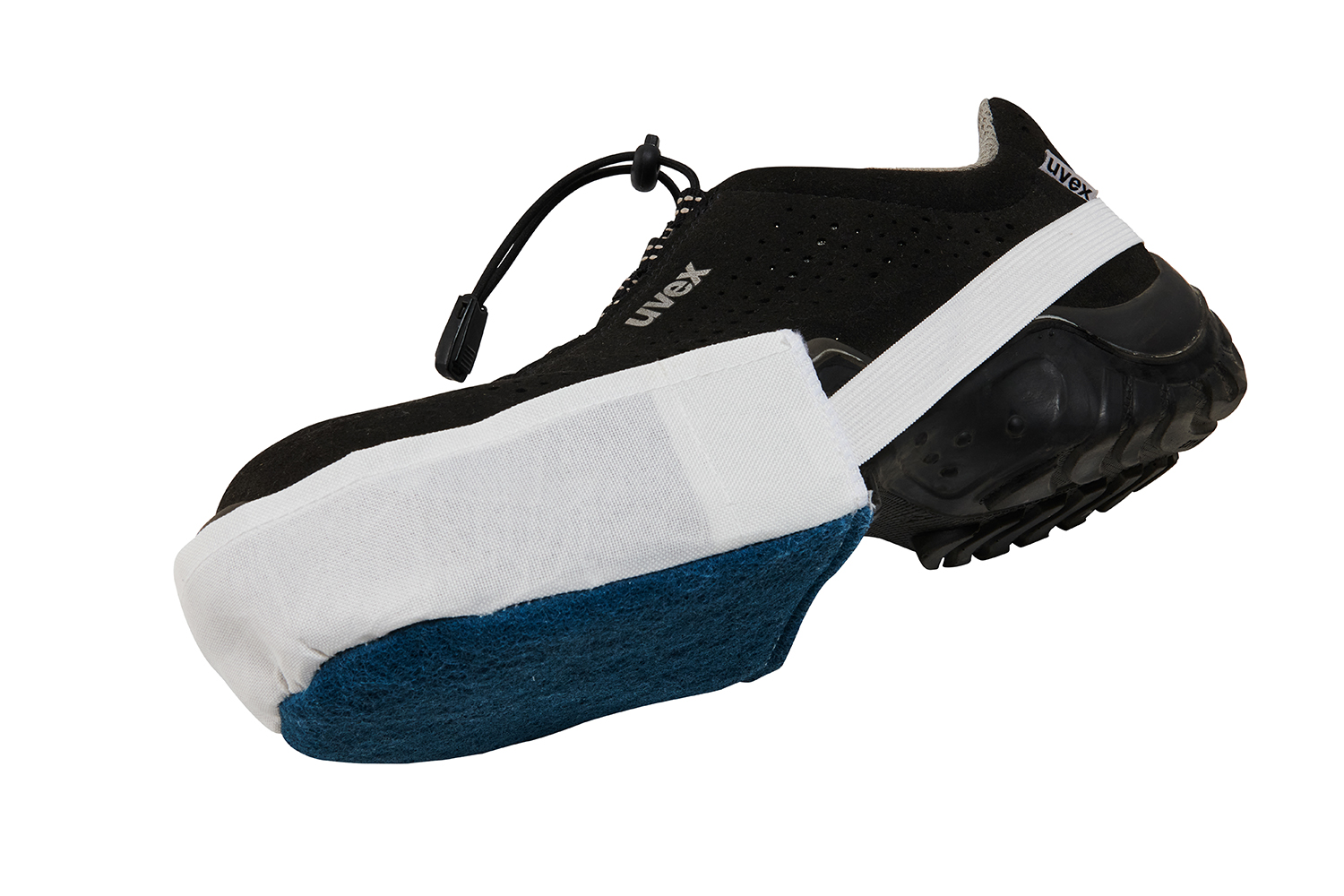 Schuhpad weiss mit blauer Sohle, Universalgrösse