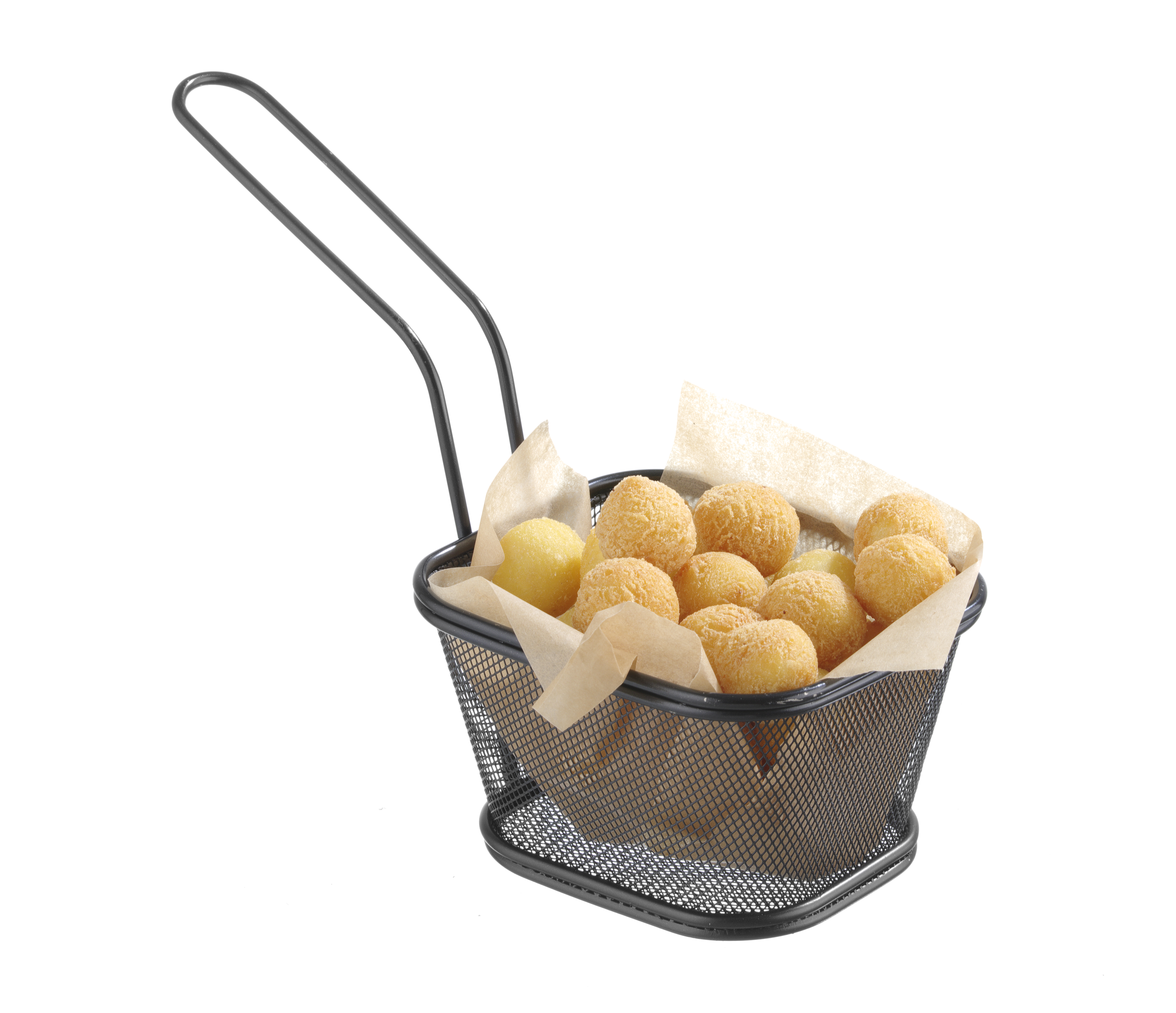 Miniatur-Frittierkorb, mattschwarz beschichtet, stapelbar, HENDI