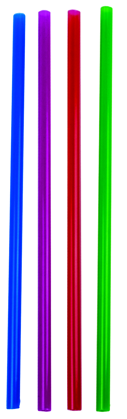 Trinkhalme lang farbig assortiert PP, 60cm, ø8mm