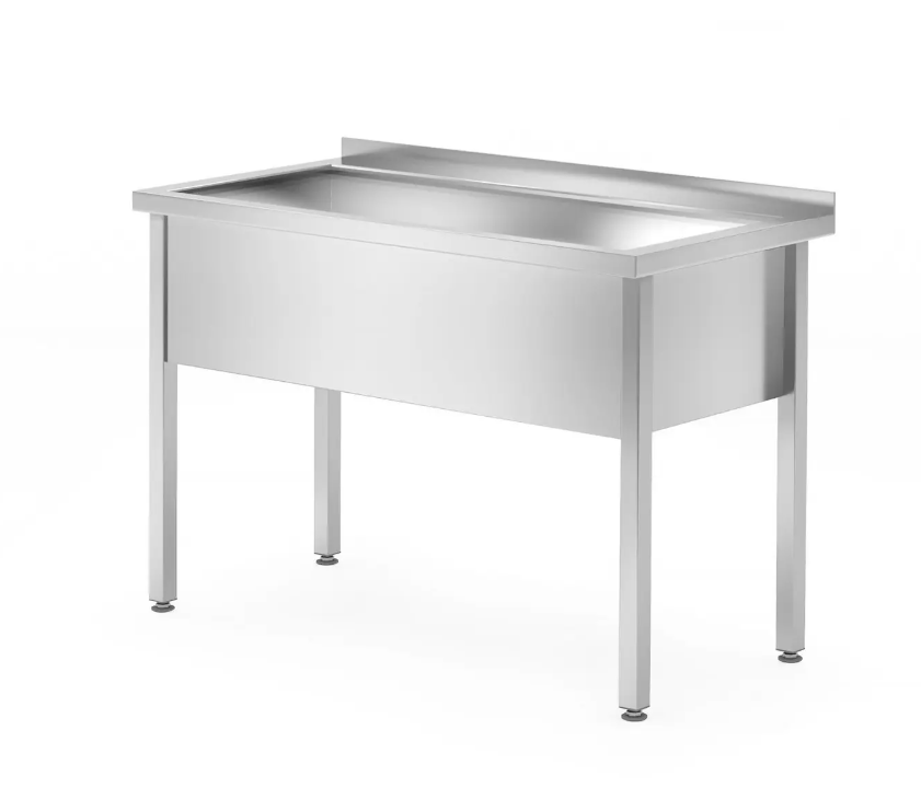 Einzelspültisch, Profi Line, 1000x700xH850mm, verschweisst, HENDI