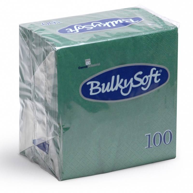 Servietten Cocktail BulkySoft, 1/4-Falz, 2-lg, grün