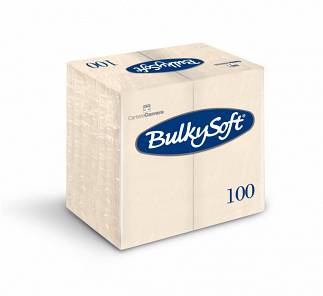 Servietten Dinner BulkySoft, 1/8-Falz, 3-lg, champagner