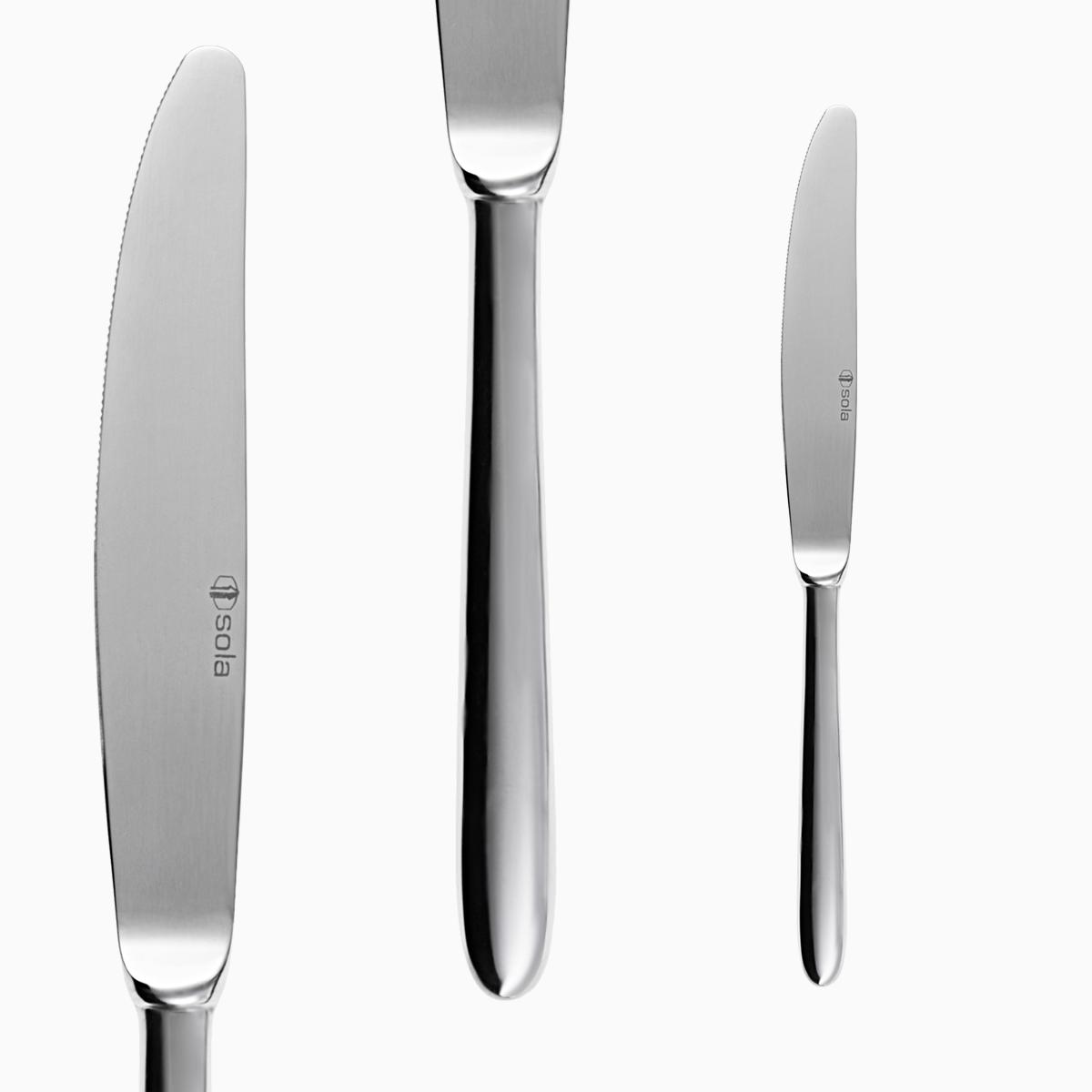 Dessertmesser Faro poliert/all mirror, CNS Hohlheft, 185mm