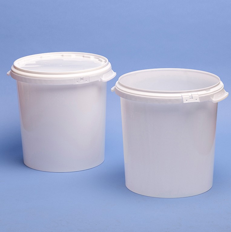 Verpackungs- Hobbockeimer 30lt weiss mit Deckel, PP