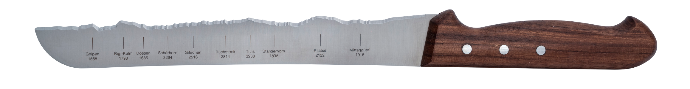 Brotmesser PanoramaKnife Zentralschweizer Alpen