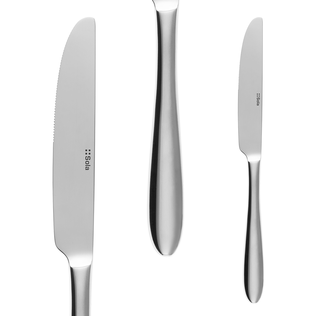 Tafelmesser Turin, ganz poliert, Hohlheft 236mm