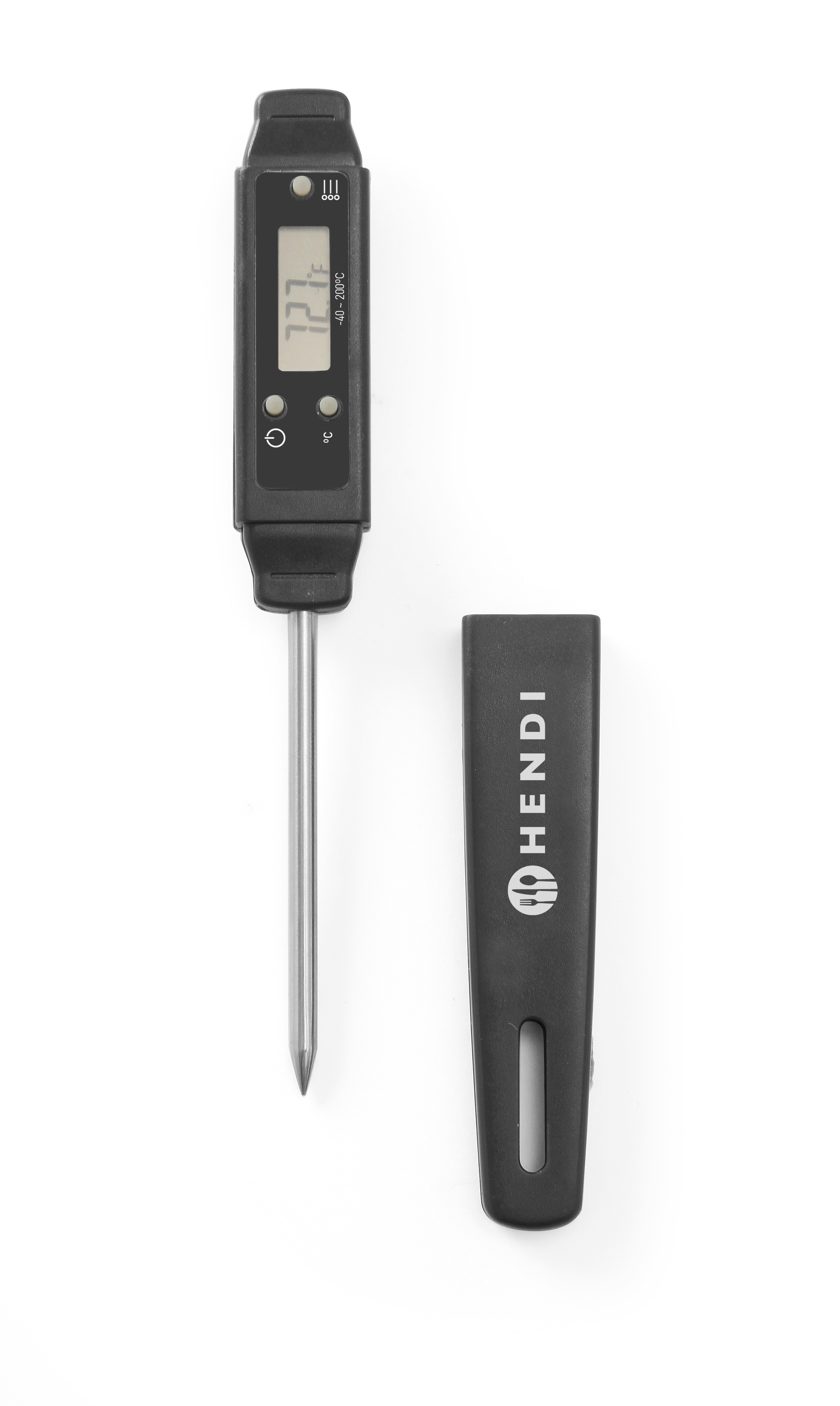 Digital-Thermometer, 150x20xH15mm, mit Klemme, -40 bis 200°C, HENDI