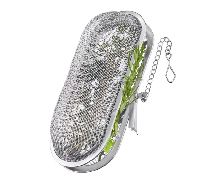 Gewürzsieb 11x4.5xm, Edelstahl mit Kette