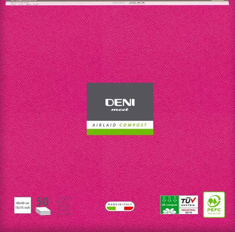 Servietten Airlaid, 1/4-Falz, 40x40cm, ortensia