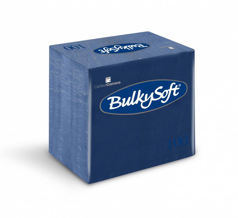 Servietten Lunch BulkySoft, 1/8-Falz, 2-lg, blau