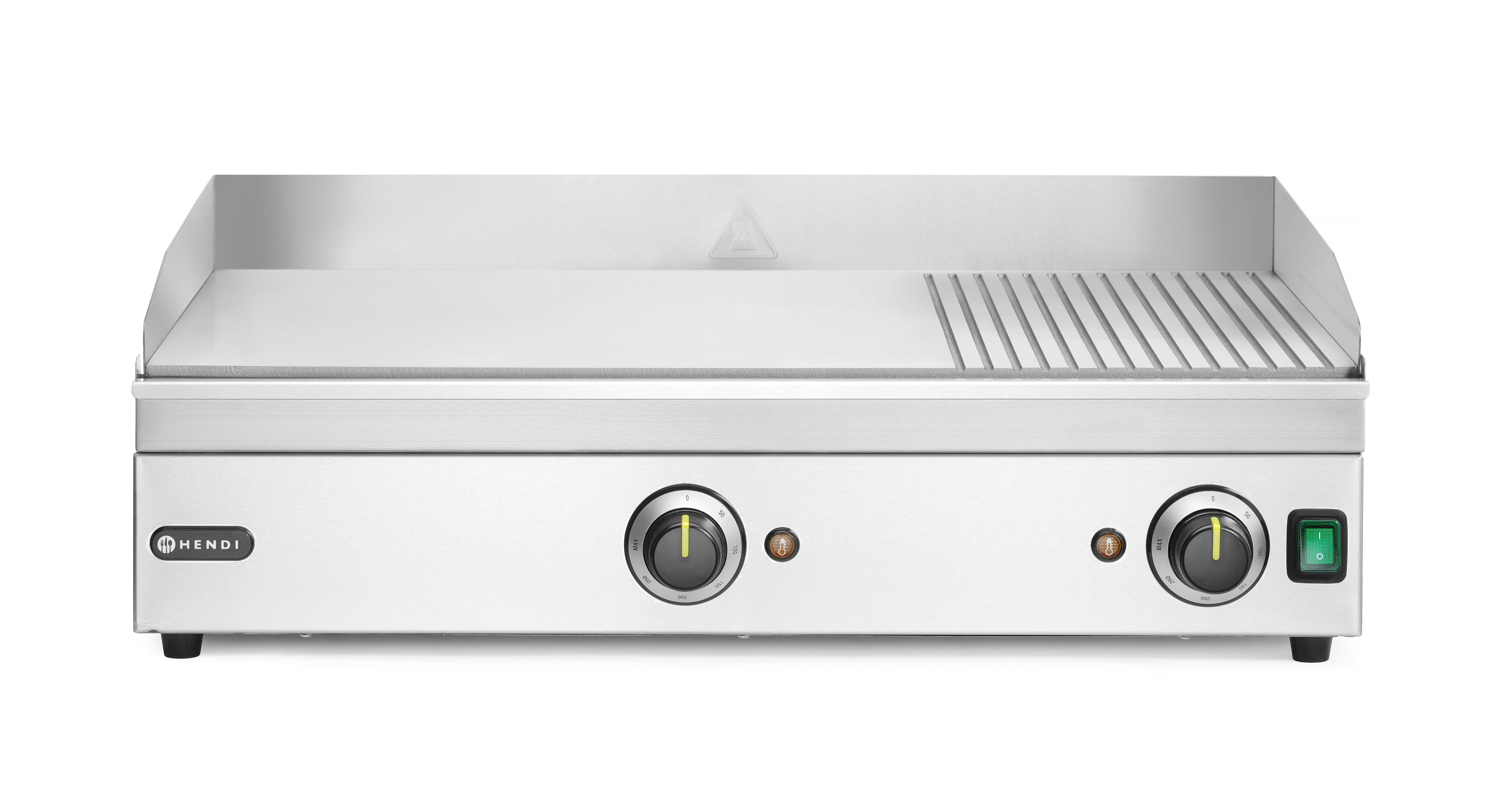 Grillplatte 1/3 gerillt, 2/3 glatt, Kitchen Line, 688x410mm