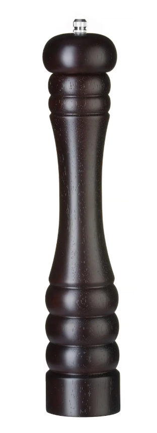 Salzmühle aus Holz, dunkelbraun