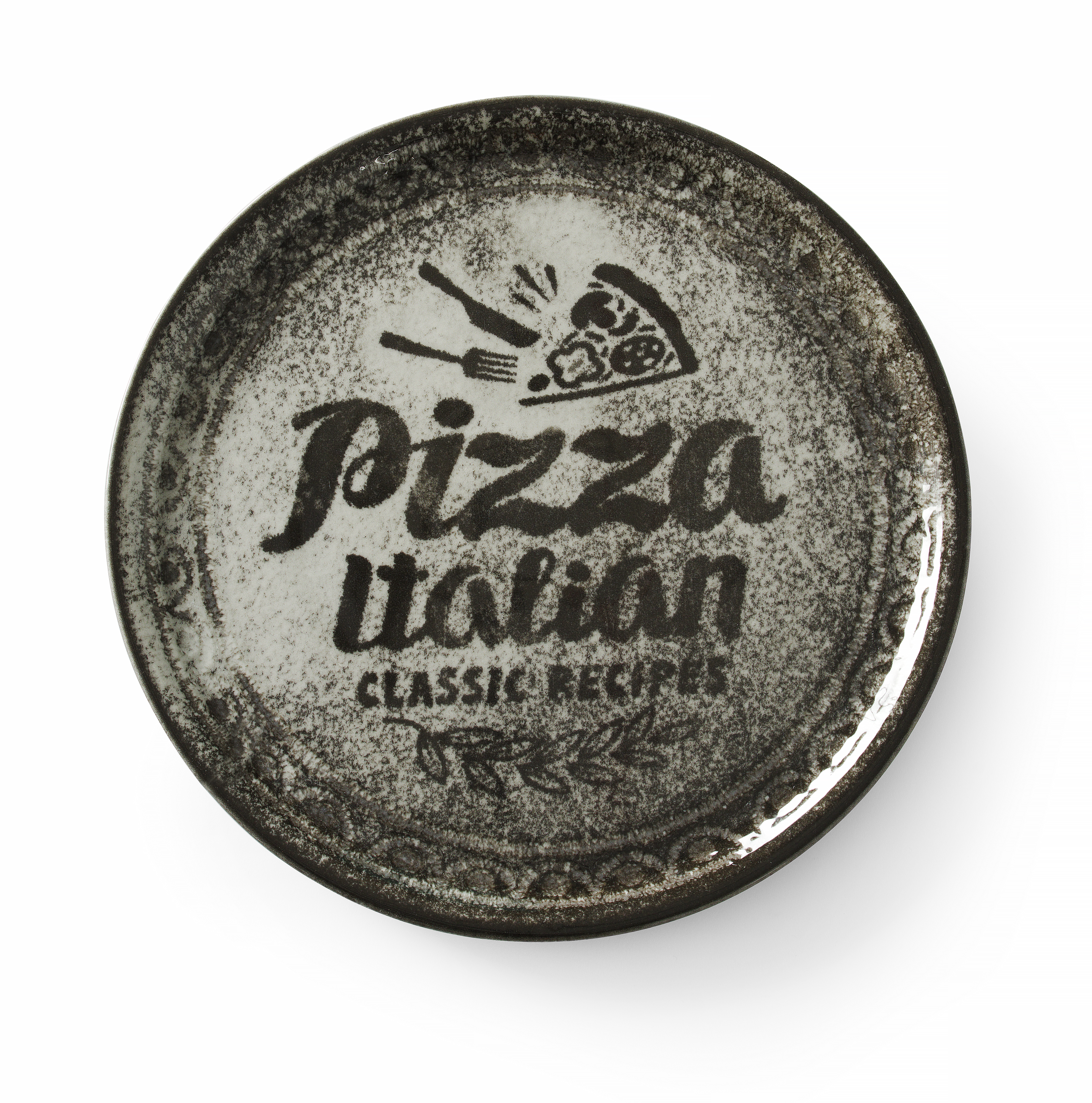 Pizzateller, Recipe Collection, schwarz, ø31cm