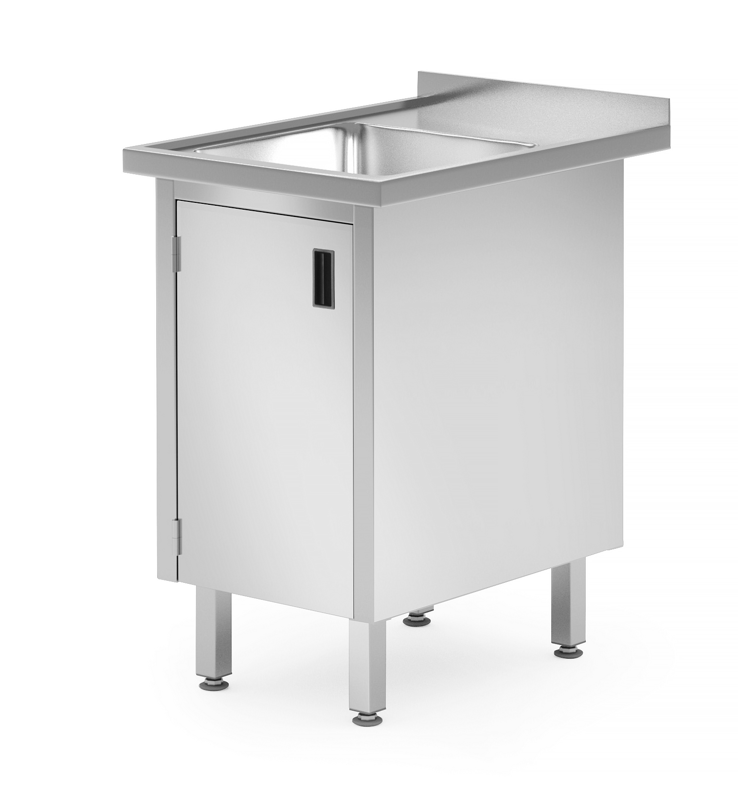Einzelspültisch, Profi Line, 600x700xH850mm, verschweisst, HENDI