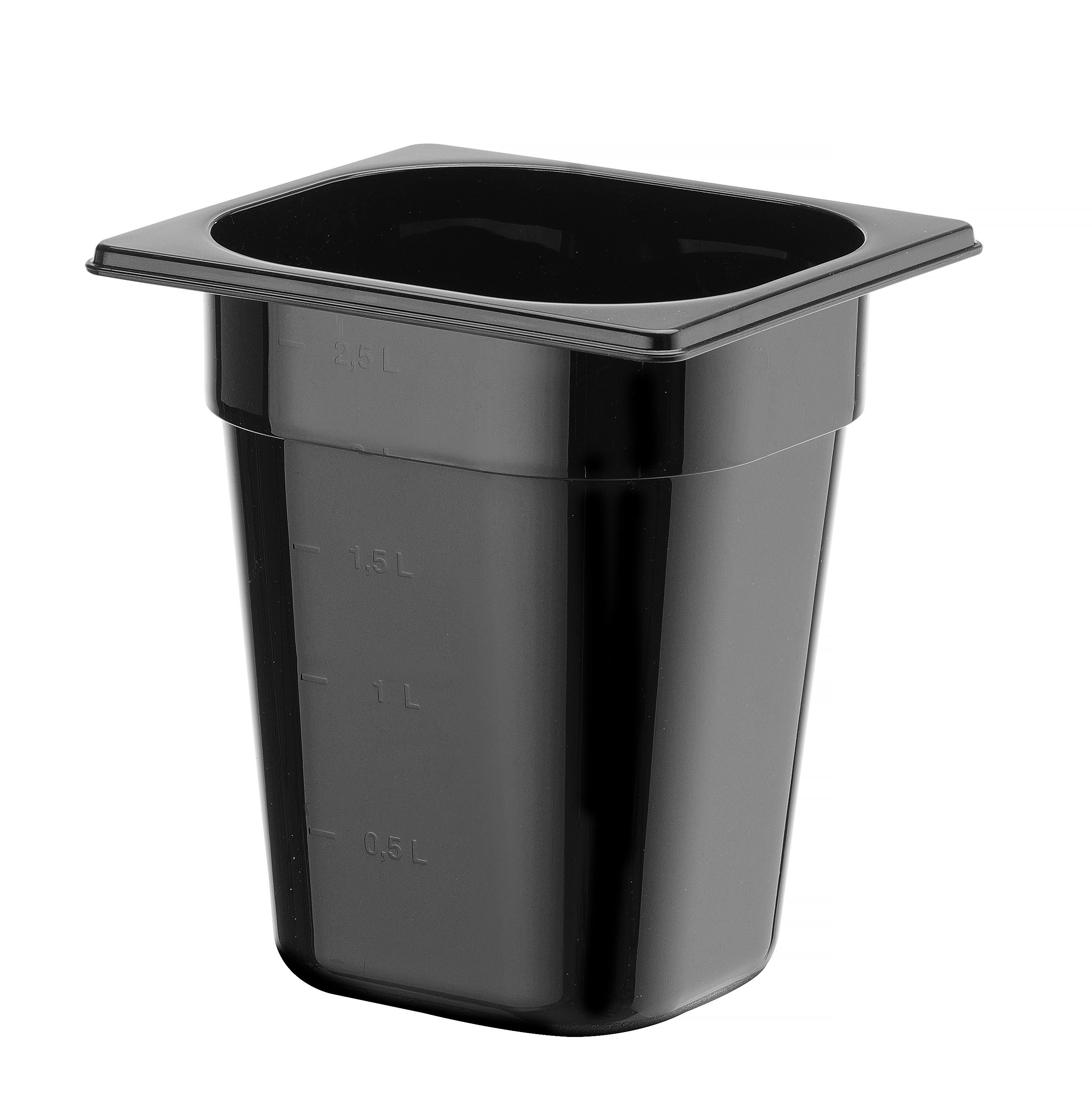 GN Behälter, GN 1/6, H200mm, 3.4lt, schwarz