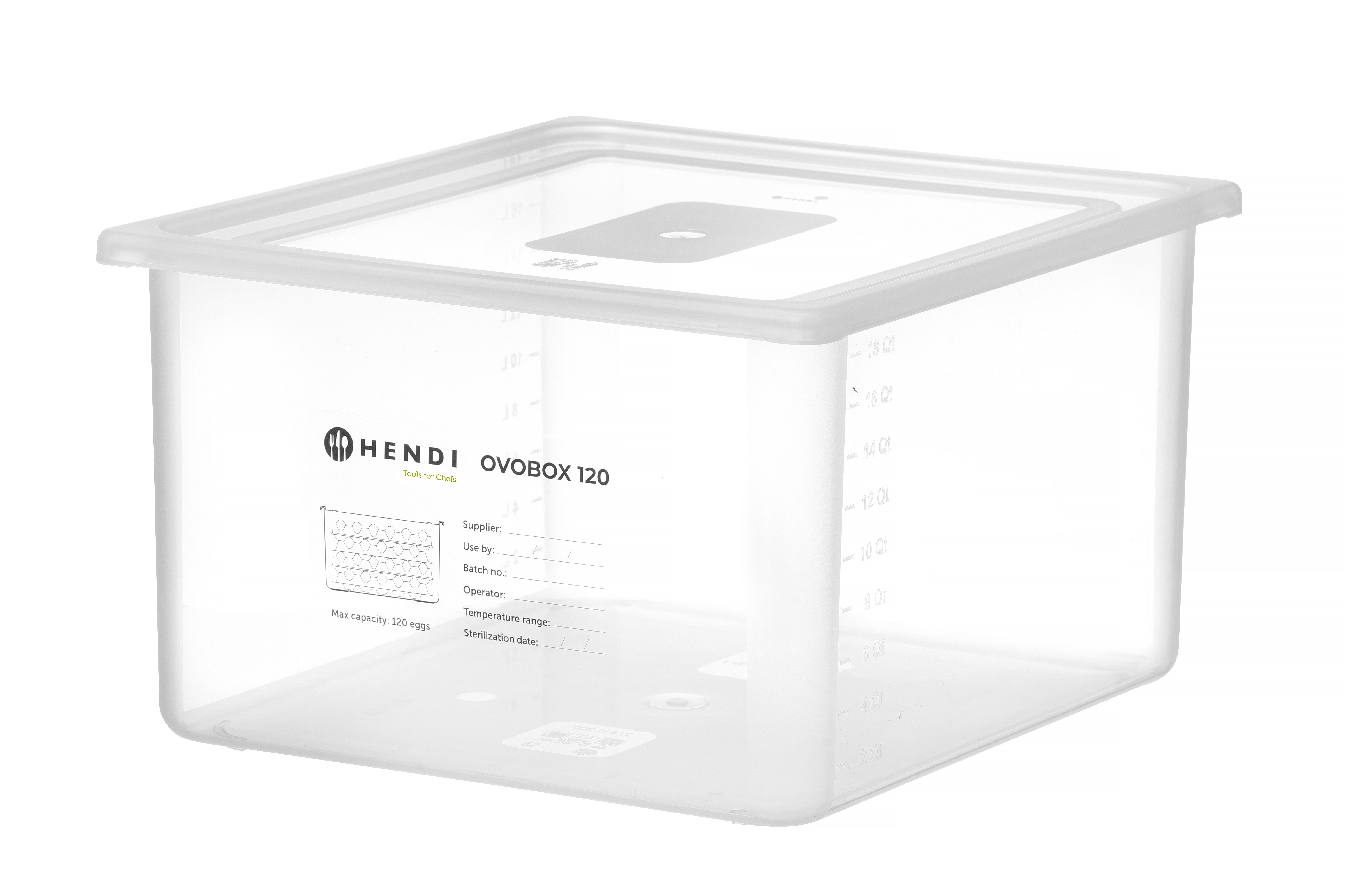 Eierbehälter, OVOBOX, 4 Lagen à 30 STK, GN 2/3, 18lt, HENDI