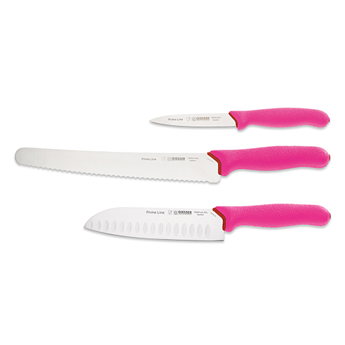 Kochmesser-Set, PrimeLine, funky pink