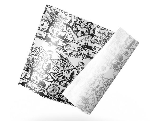 Wickel-, Einschlagpapier fettdicht "Swiss Tradition" 350x370mm 