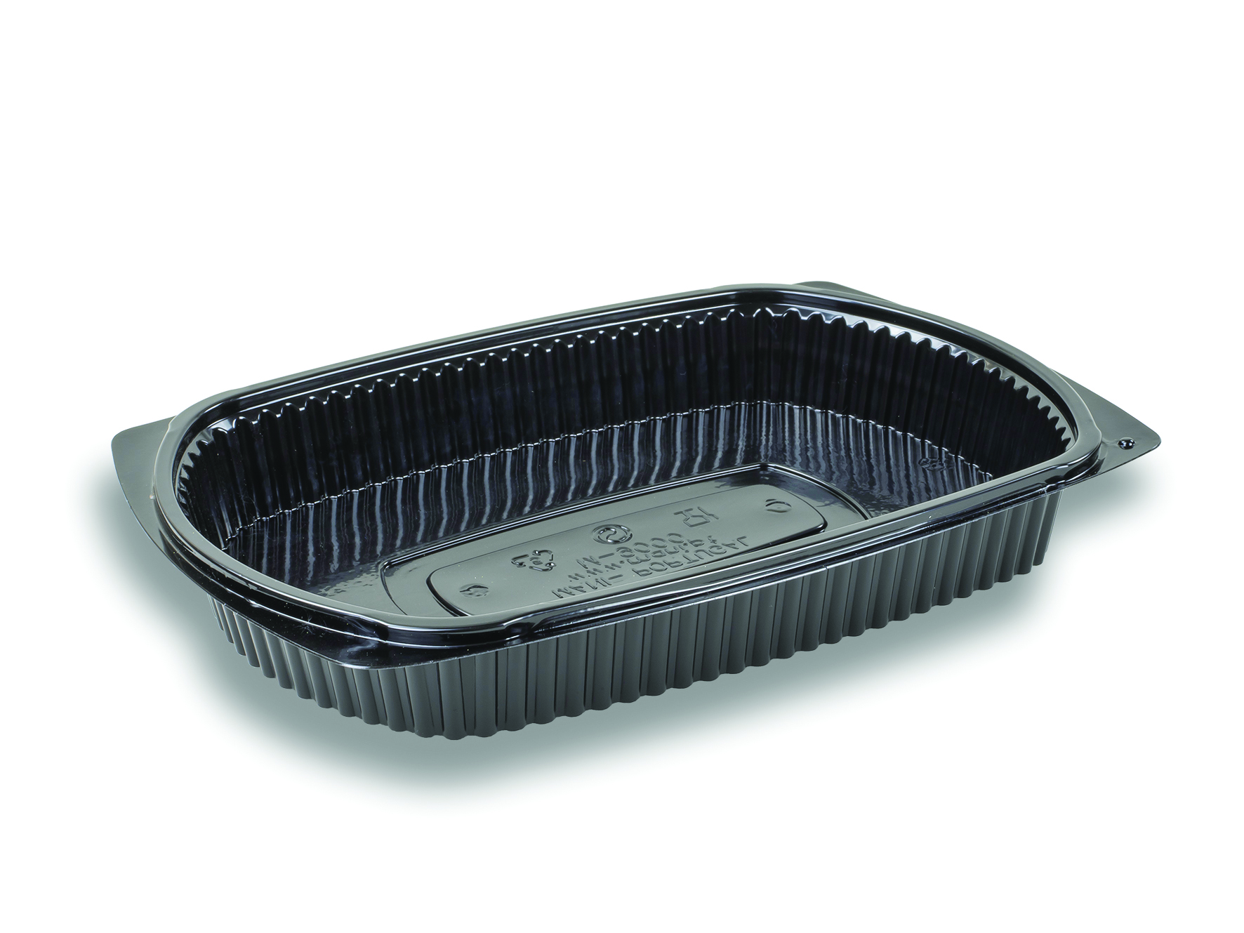 Menuschale 1000gr schwarz PP, 258x183x36mm, 1-teilig