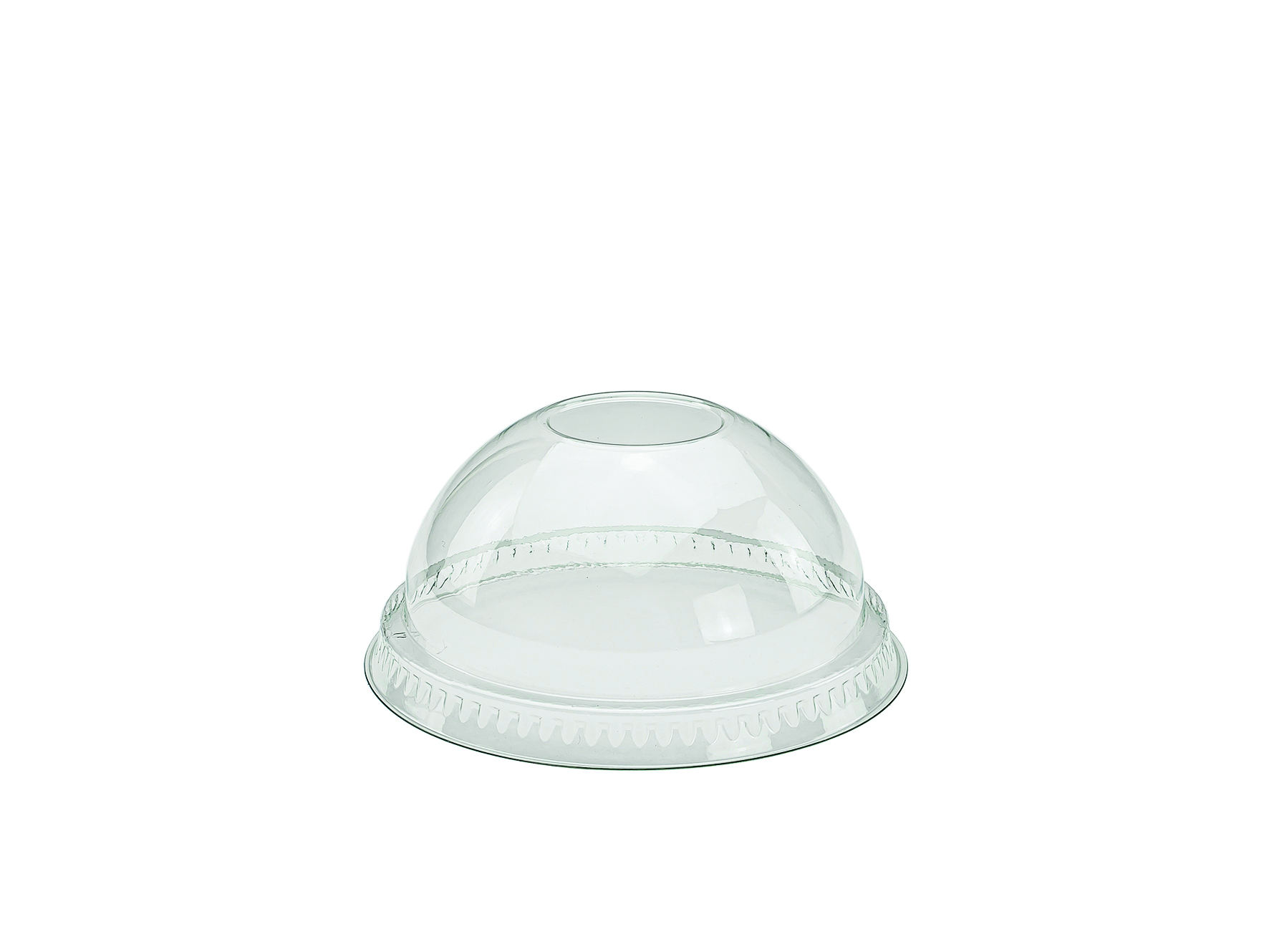 Domdeckel ohne Loch ø78mm glasklar RPET