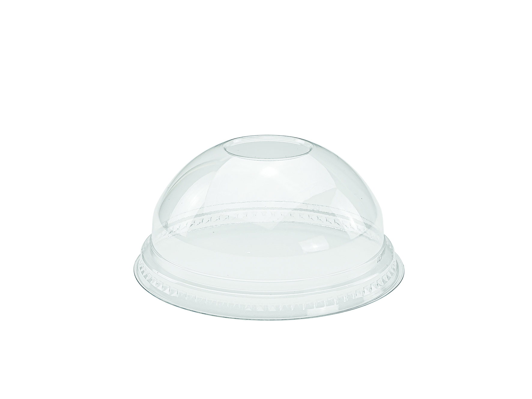 Domdeckel ohne Loch, ø95mm, glasklar, RPET