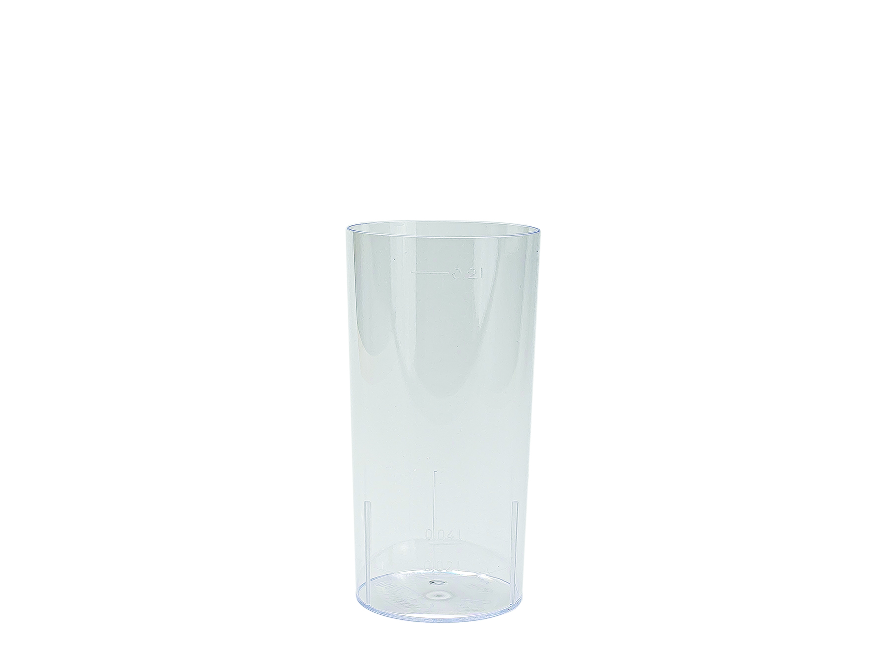 Longdrinkbecher 2dl geeicht 2cl + 4cl, glasklar PS