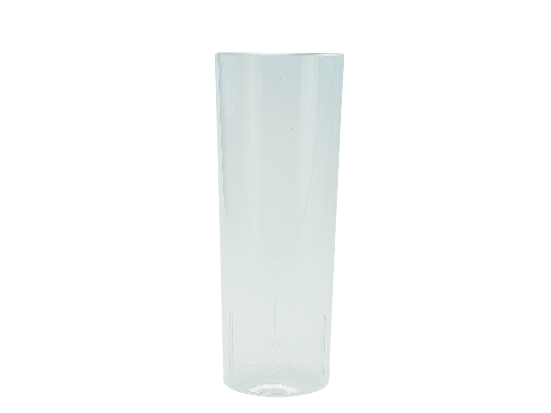 Longdrinkbecher 3dl geeicht 2cl + 4cl, transparent PP unzerbrechlich