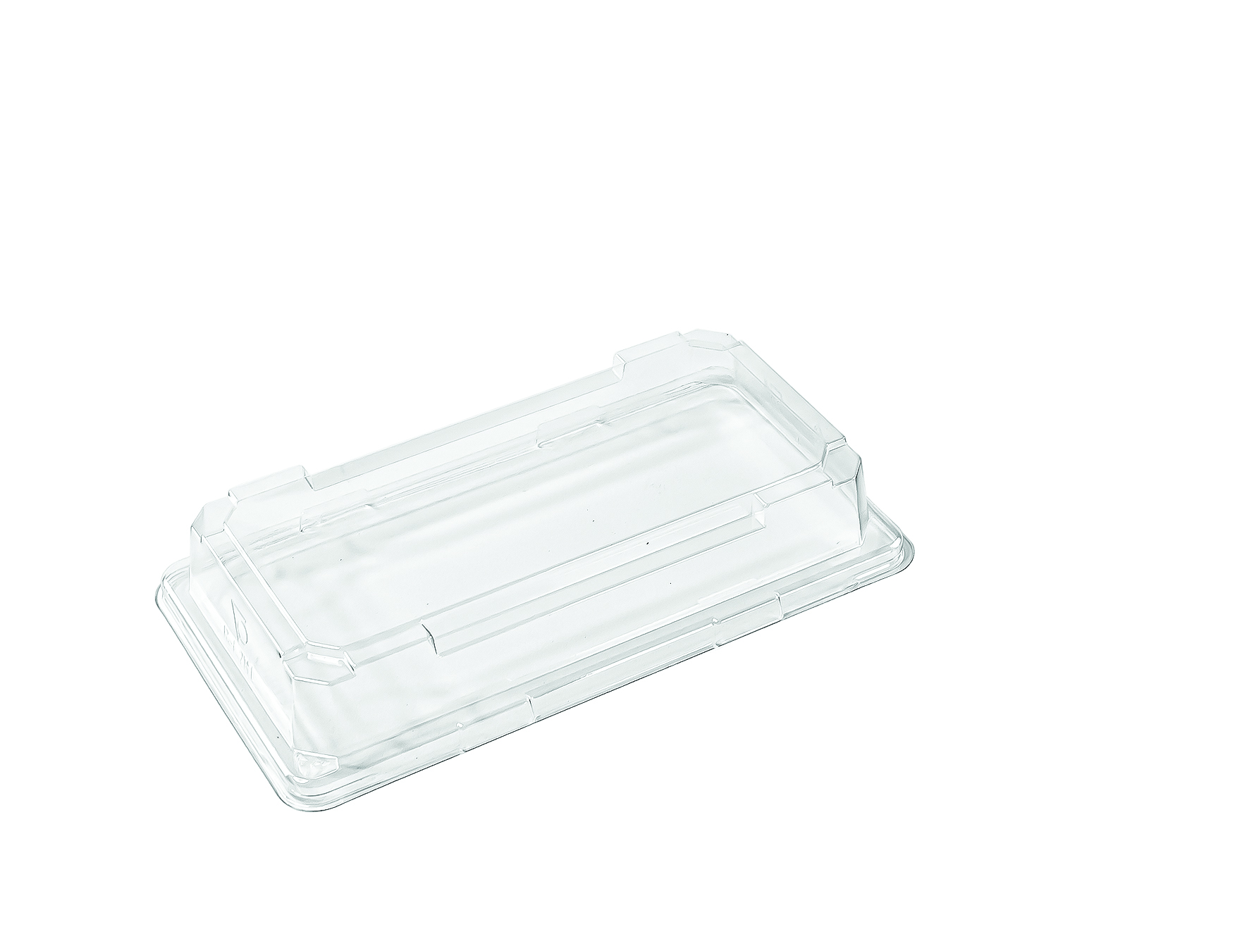 Deckel glasklar RPET, 176x96x30mm