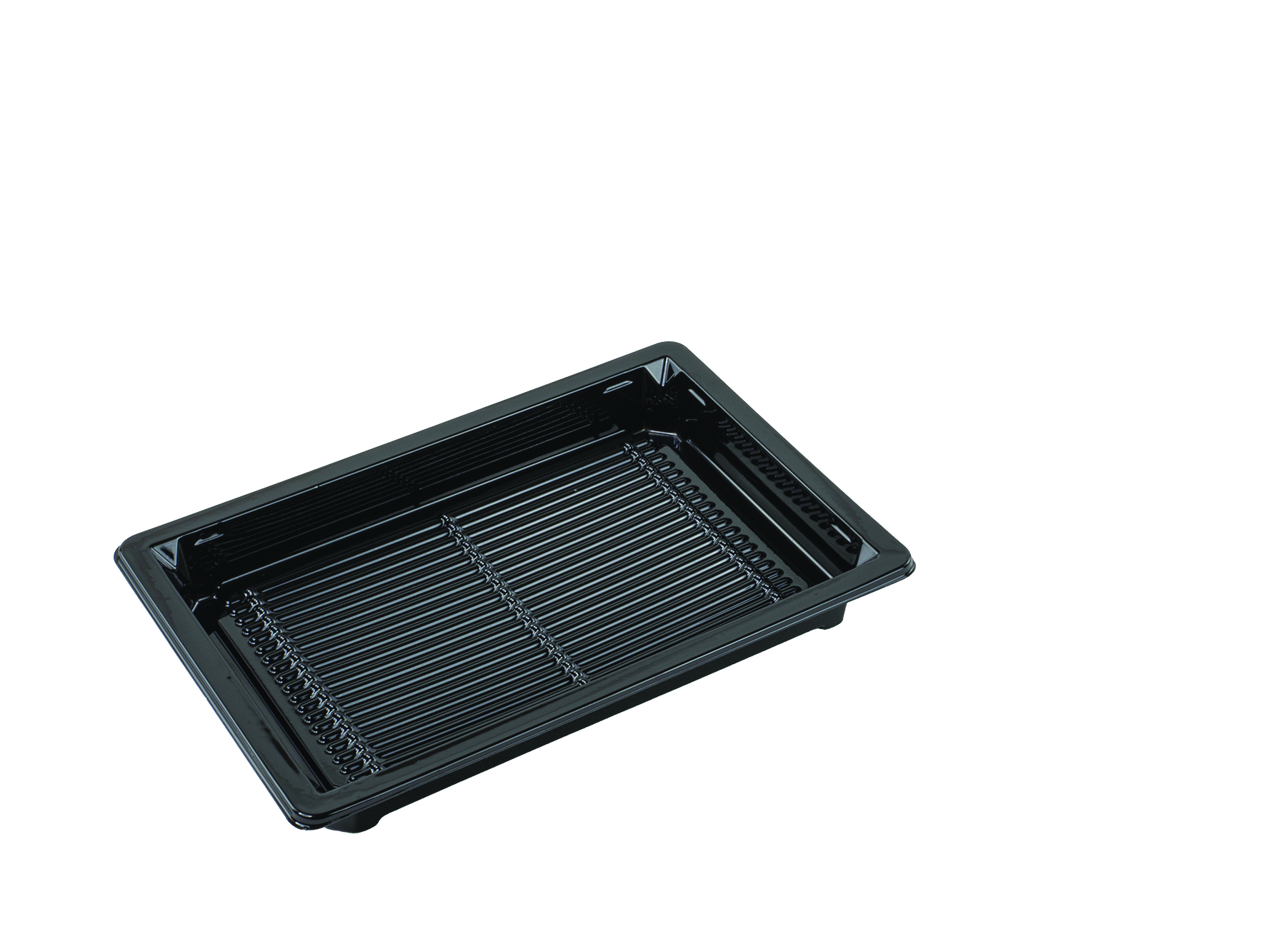 Sushi-Schale schwarz RPET, 166x96x30mm