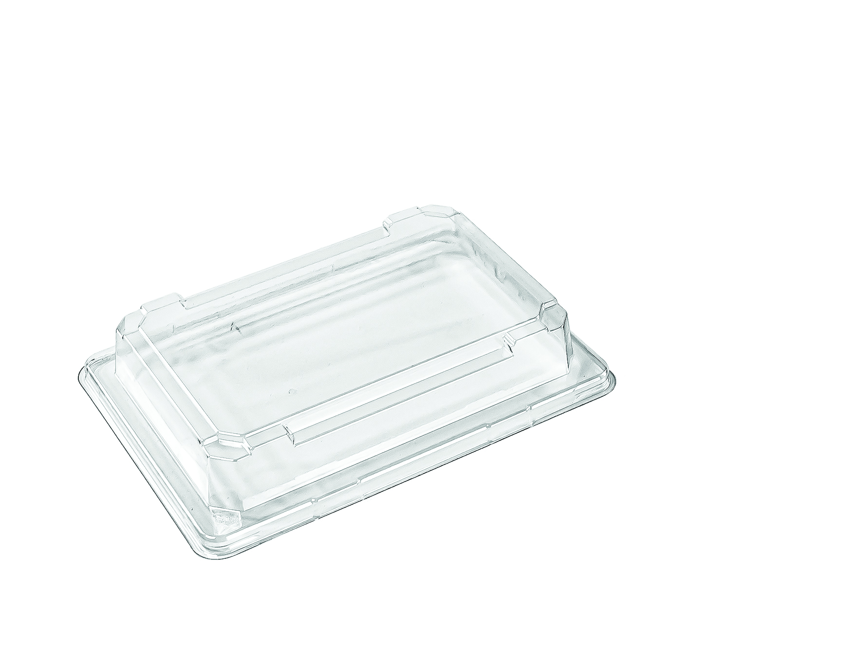 Deckel glasklar RPET, 171x120x30mm