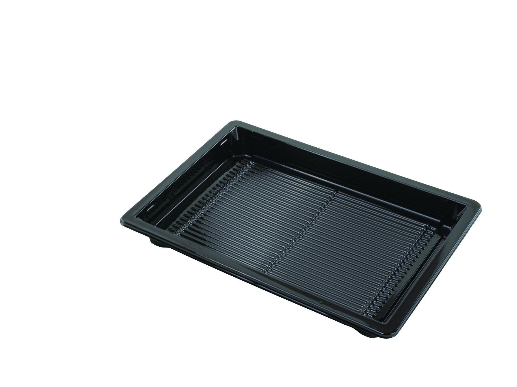 Sushi-Schale schwarz RPET, 185x129x20mm