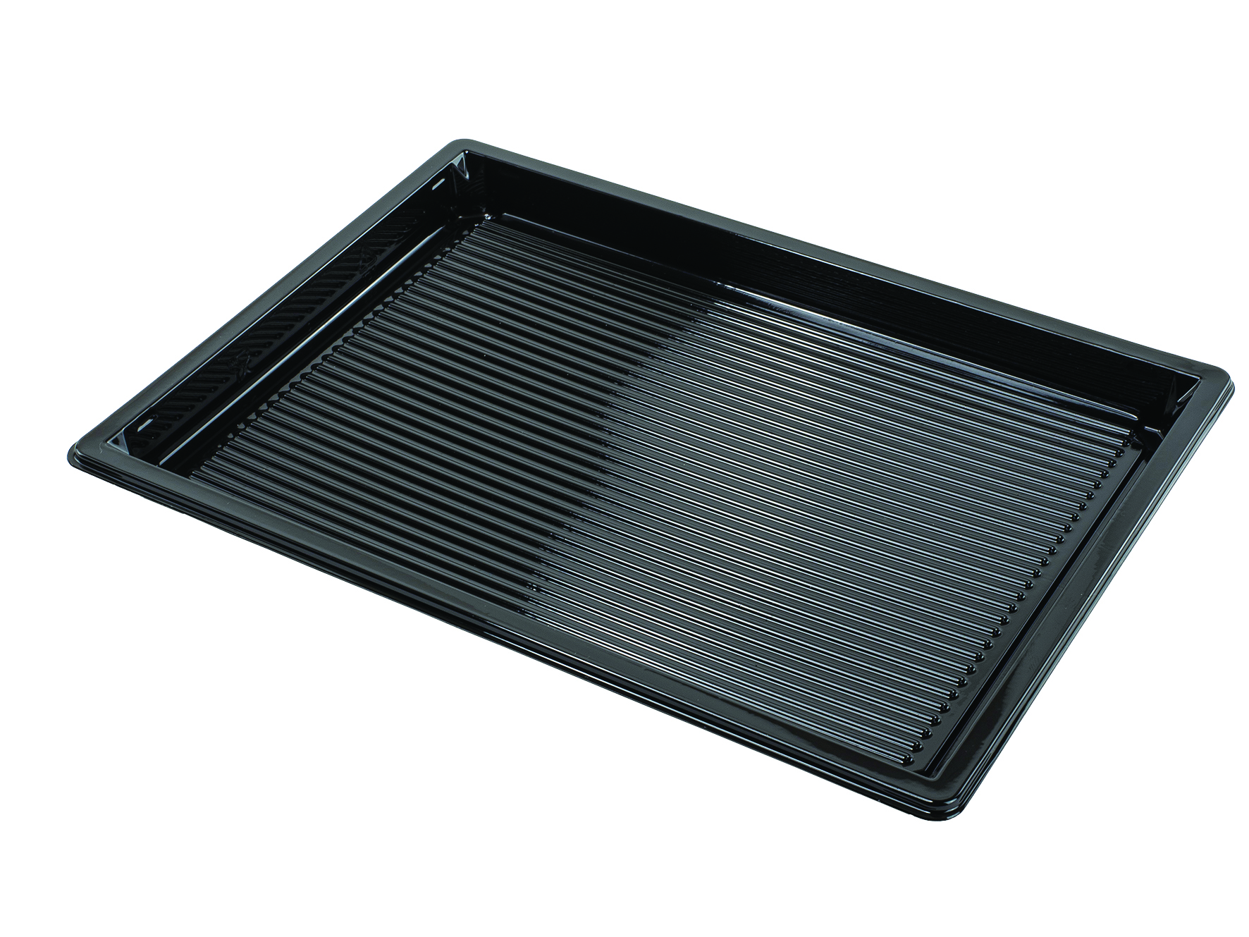 Sushi-Schale schwarz RPET, 255x185x20mm