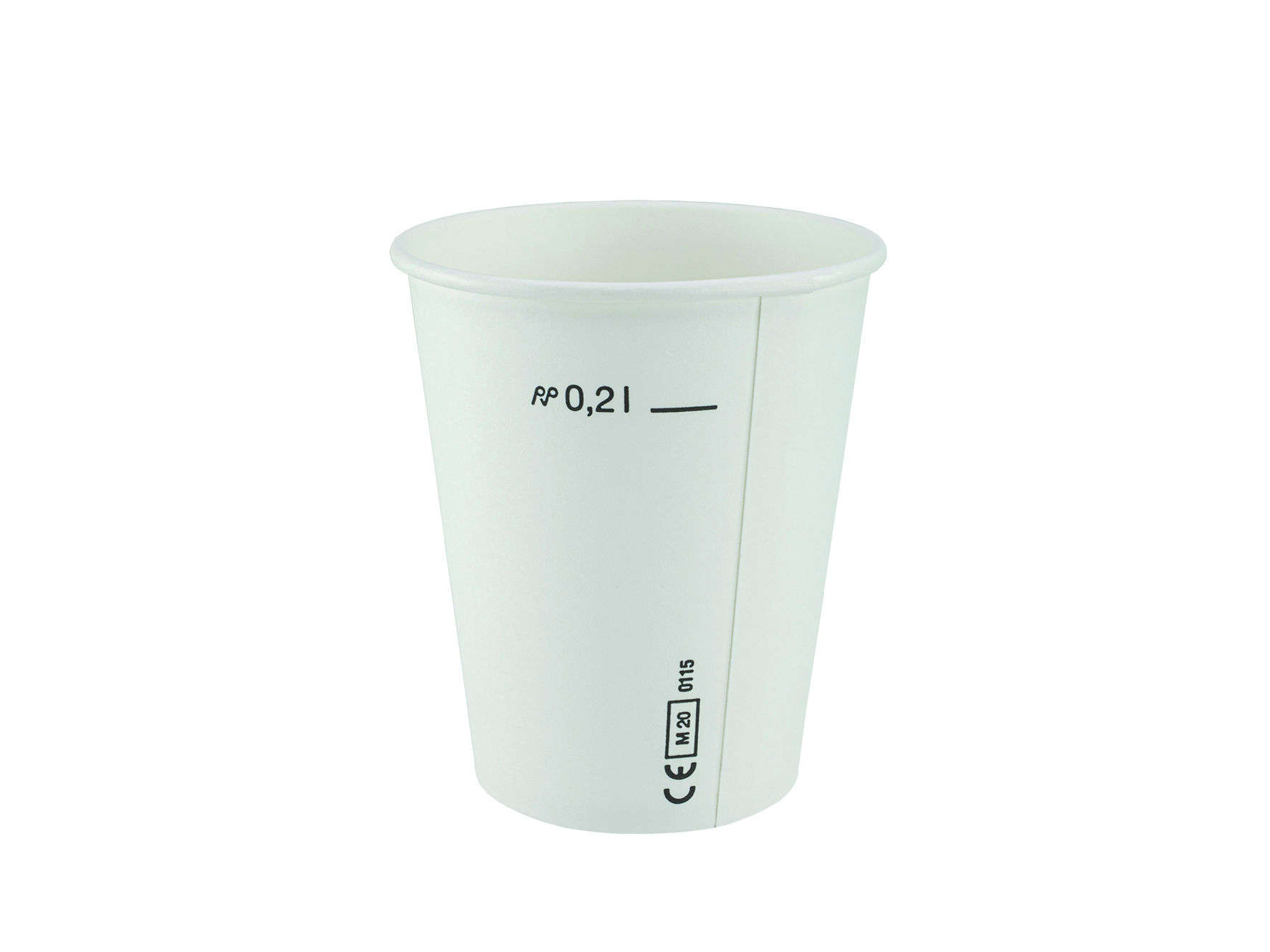Trinkbecher 2dl Karton weiss, stabil, laminiert, ø78mm