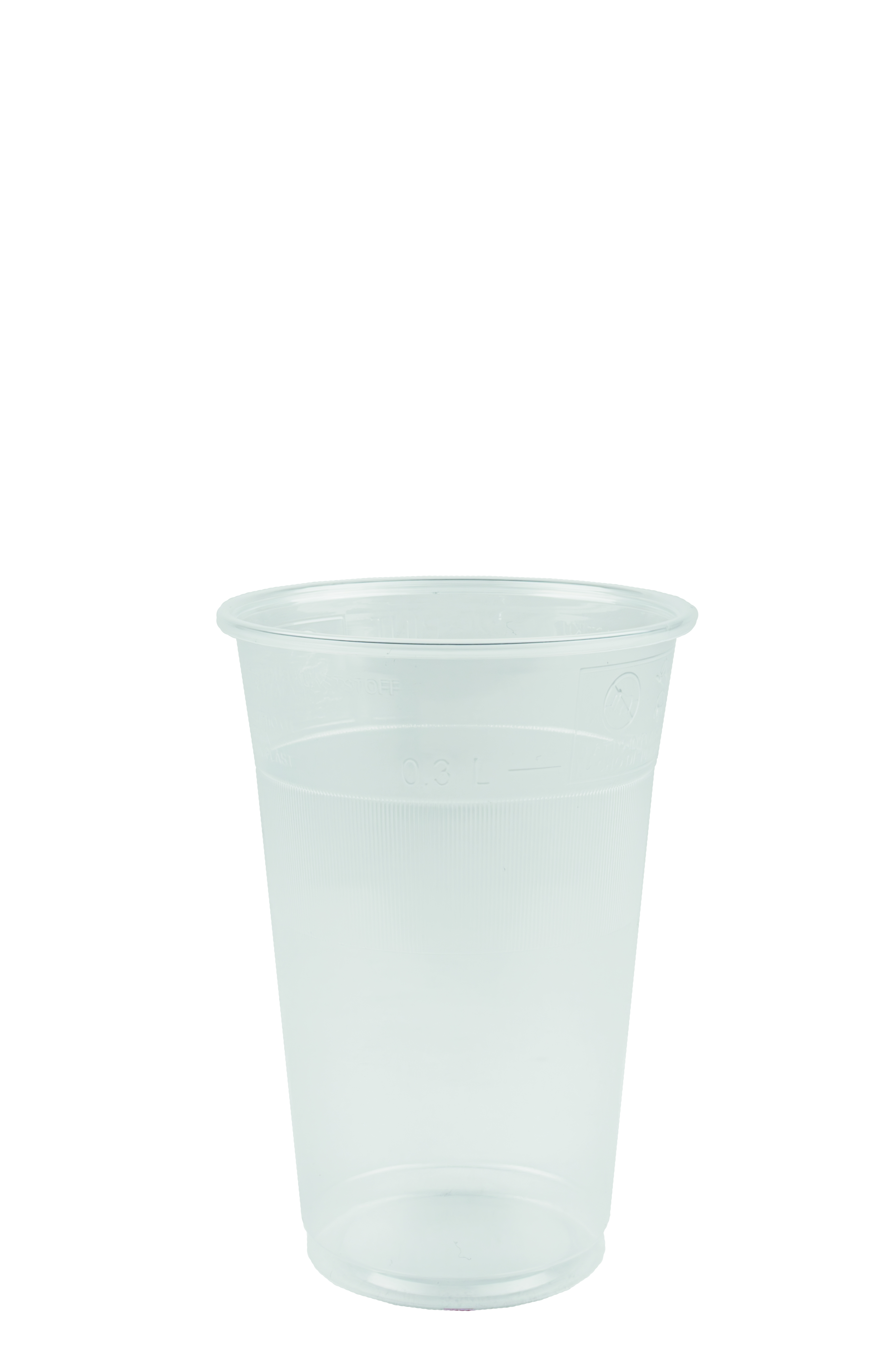 Trinkbecher 3dl geeicht transparent PP, weich, tiefgezogen, ø78mm