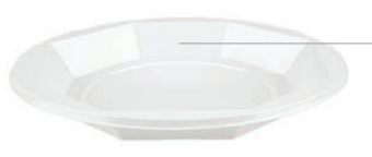 Teller weiss PS ø22cm, tief 2.5cm