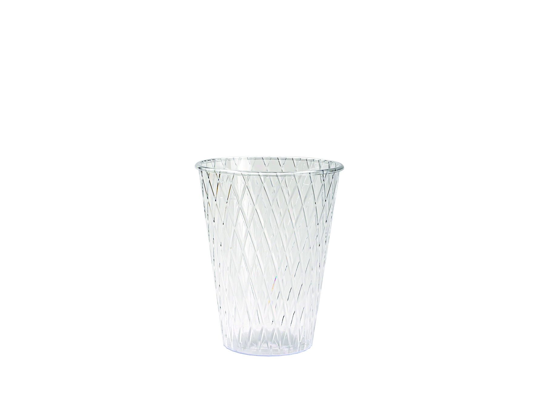 Trinkbecher 2dl glasklar PS, gespritzt, gerippt