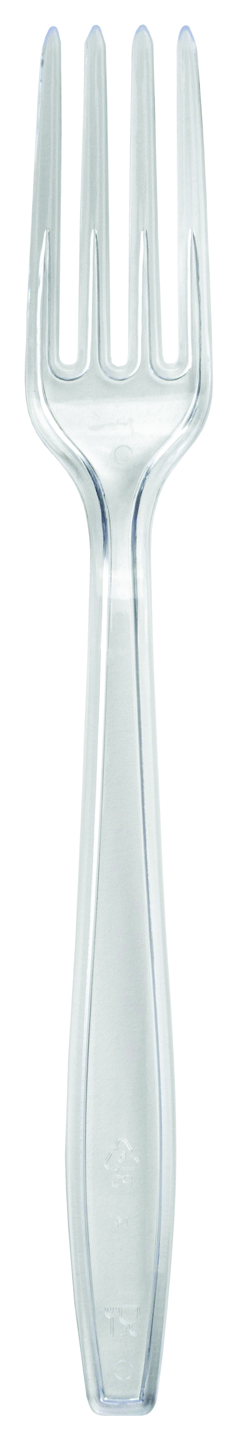 Gabel 181mm glasklar PS, stabil