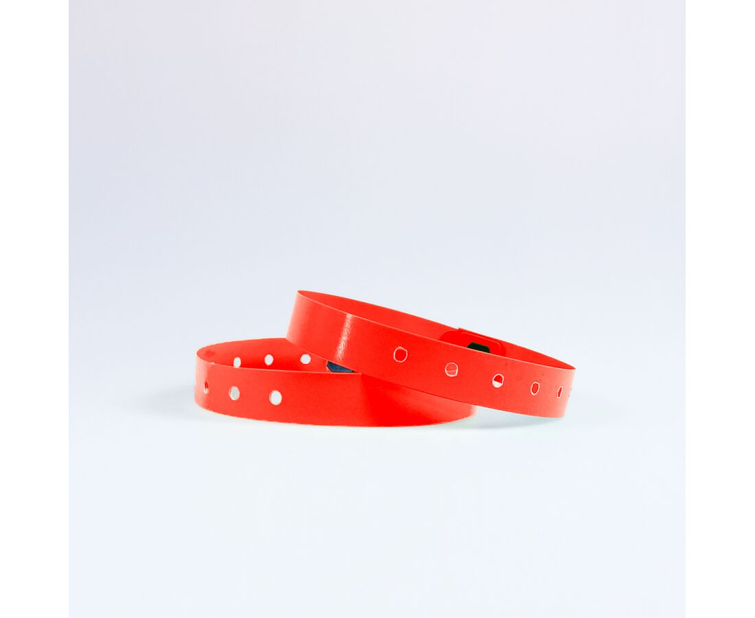 Ident-Kontroller Kunststoff schmal rot 25x1.2cm