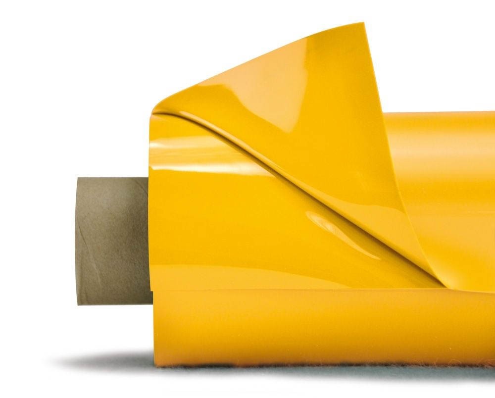 Lackfolie goldgelb, 30x1.3m (Länge = 2x15m)