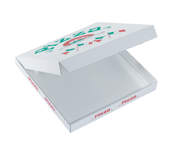 Pizzakarton 40x40x4cm, weiss, Modell Padova
